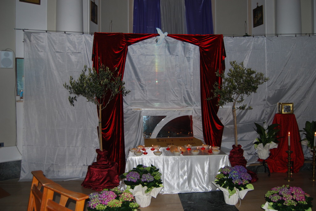 Altare della Reposizione nella Nostra Chiesa il Giovedi Santo